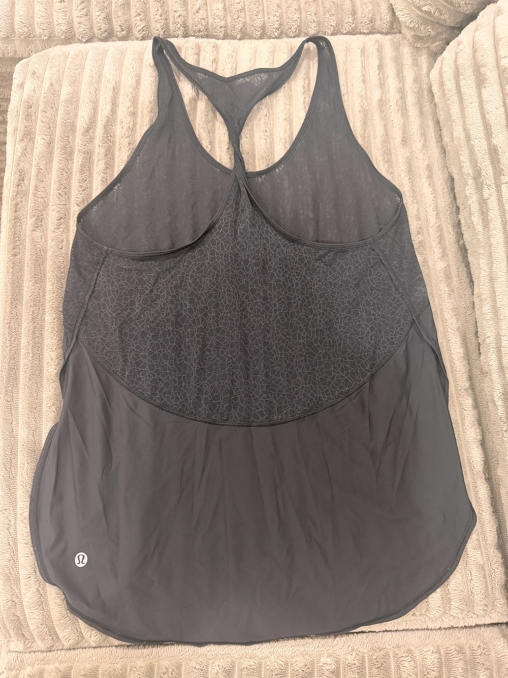 lululemon athletica Charcoal Gray Racerback Tank Top